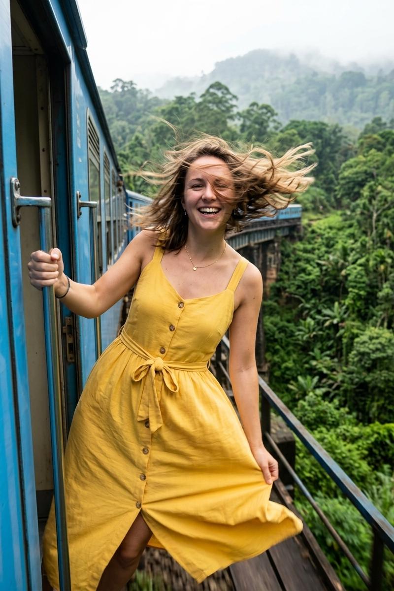 Foggy Train — AI photo style example