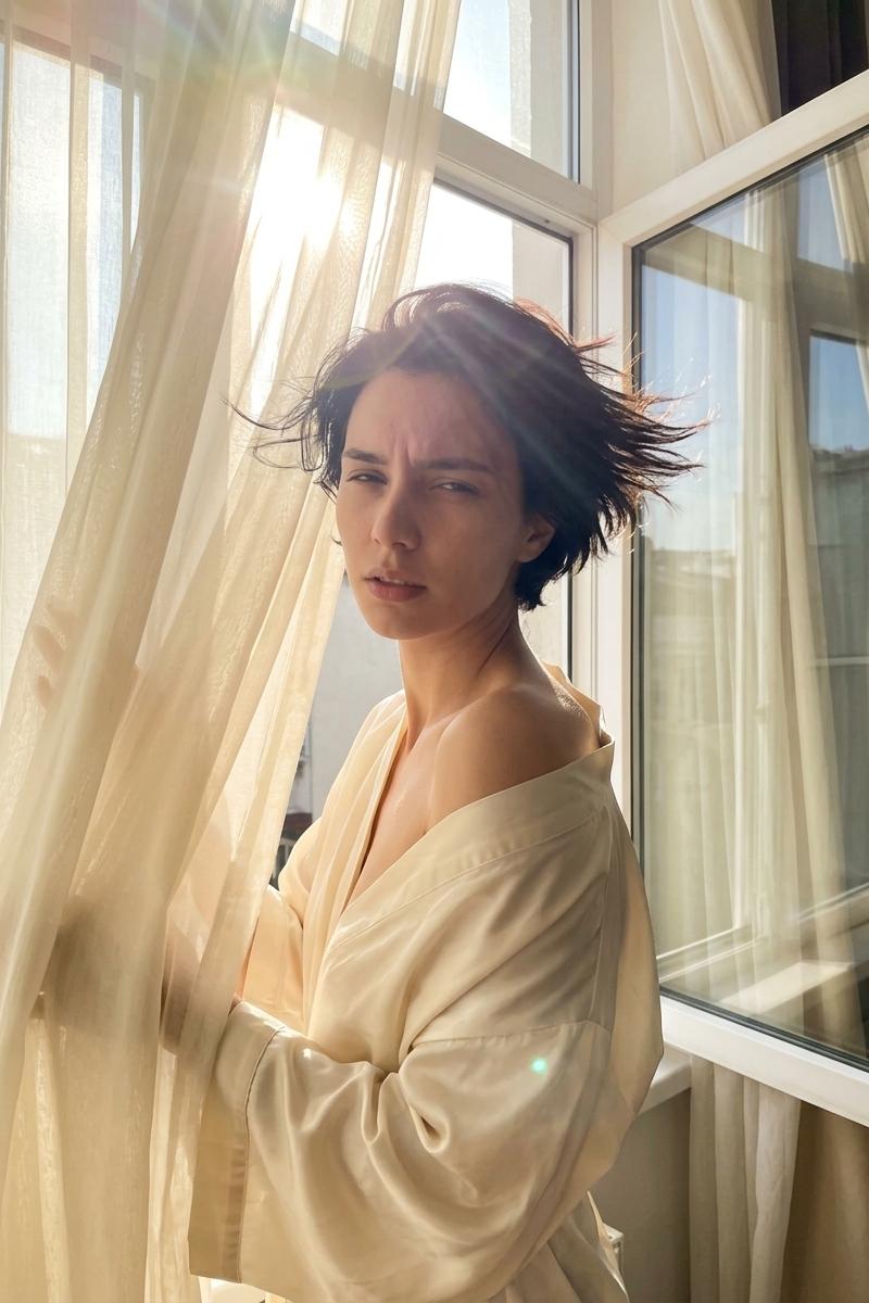 Windblown Curtain — AI photo style example