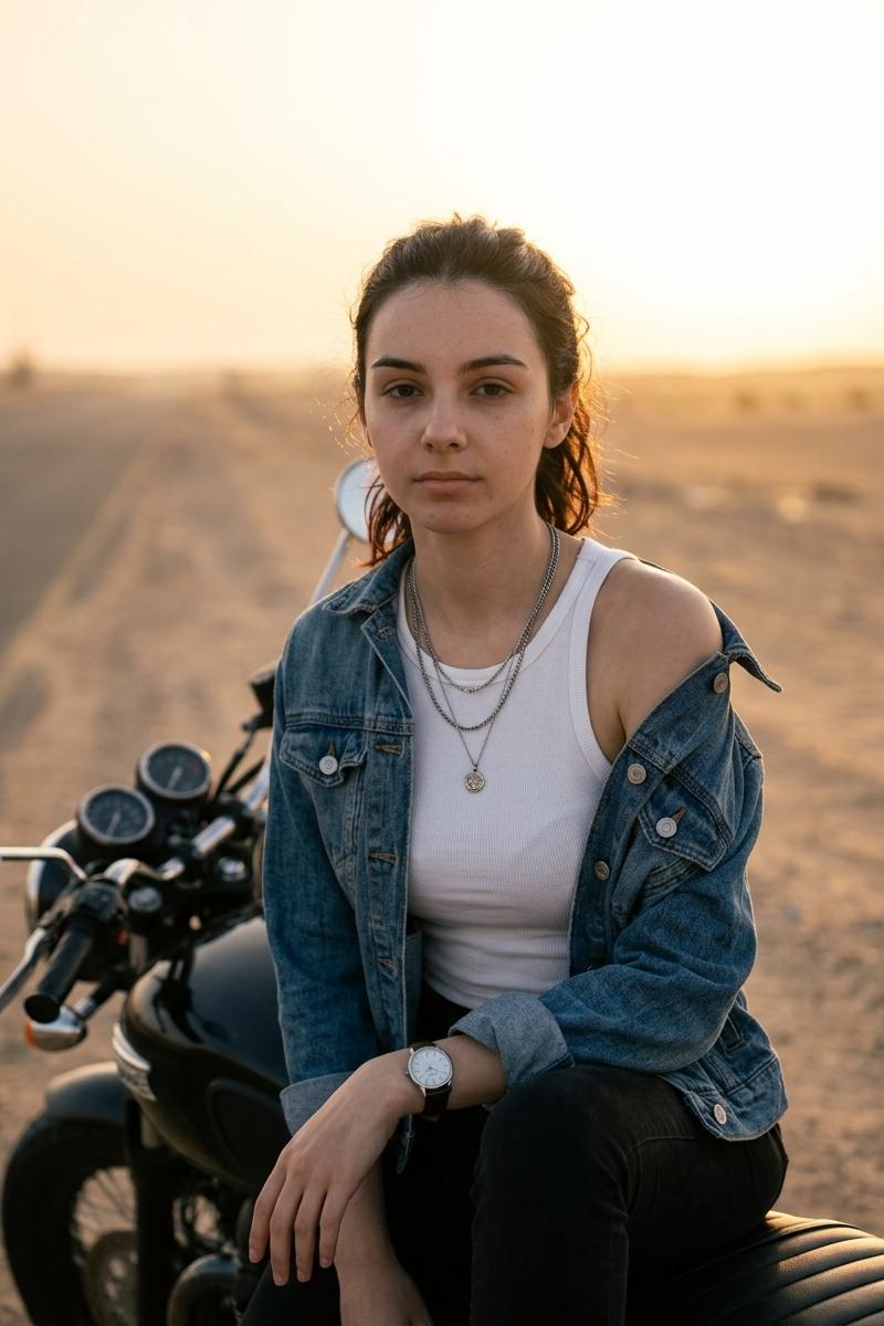 Sunset Ride — AI photo style example