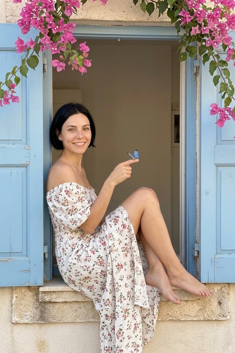 Butterfly in Shutters — AI photo style example
