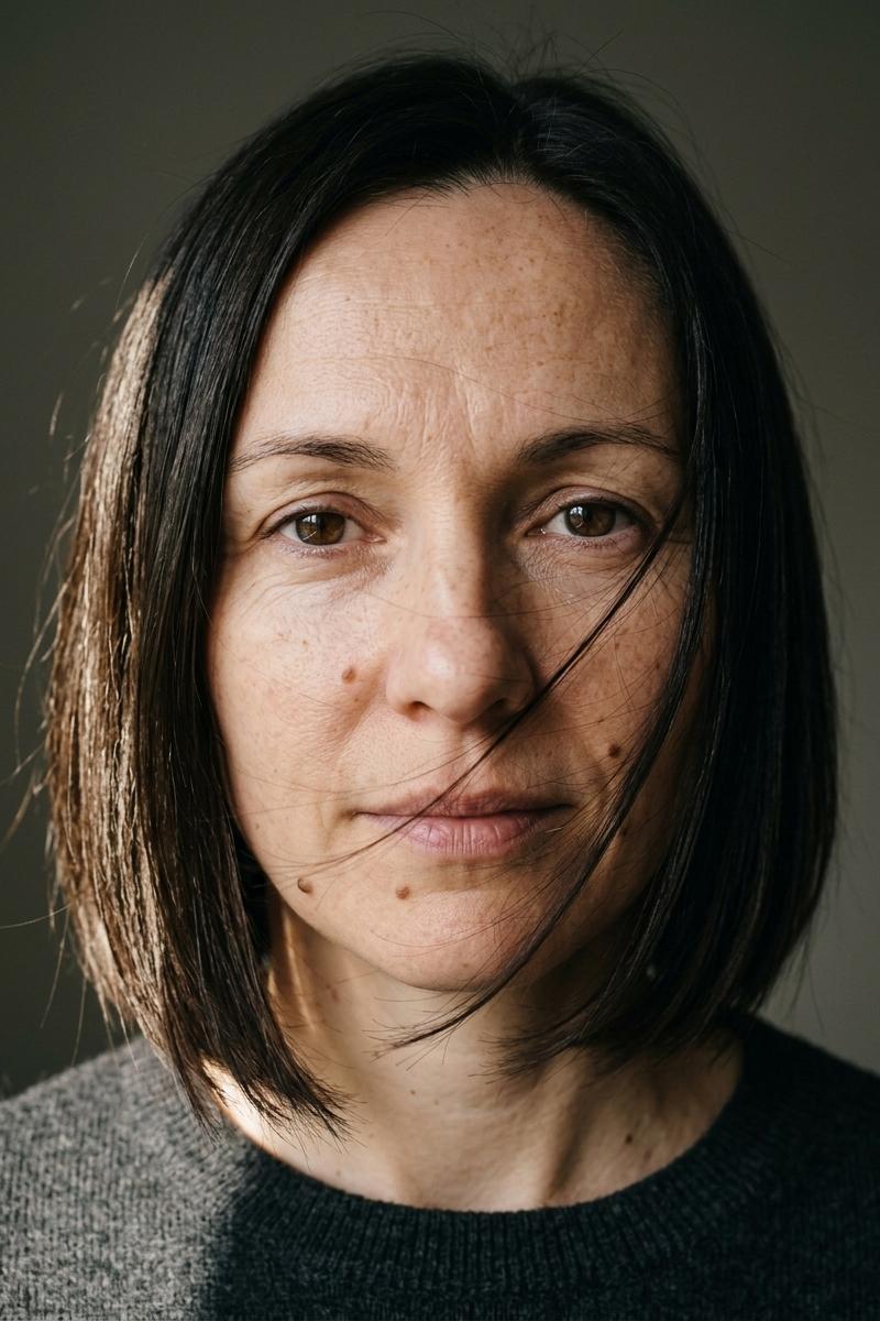 Strands on Face — AI photo style example