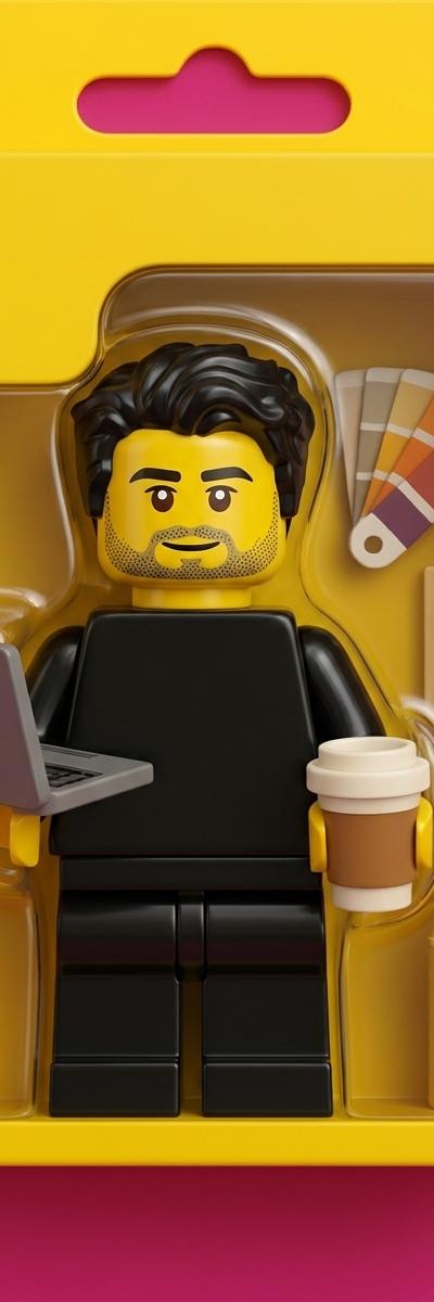 Block Toy Figure — AI photo style