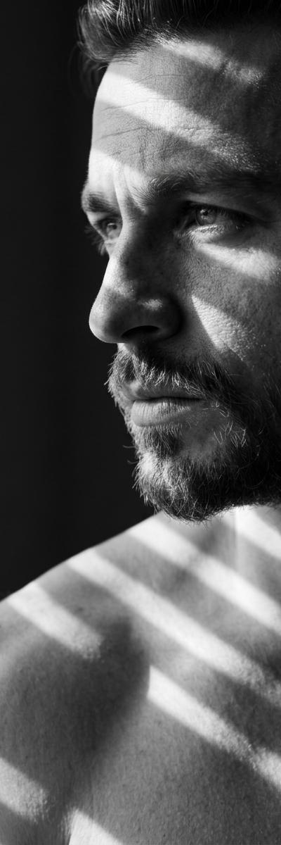 B&W Blind Shadows — AI photo style