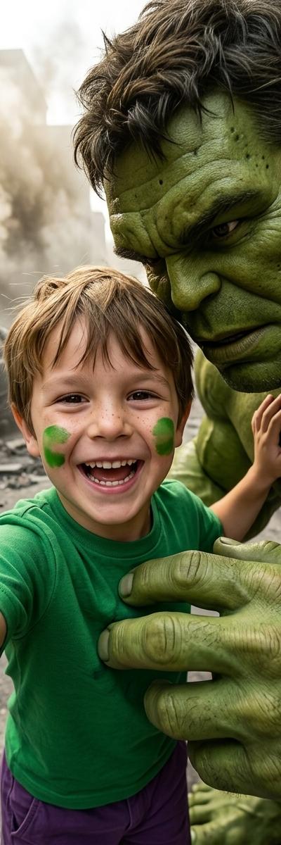Hulk Selfie — AI photo style